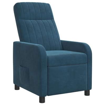 vidaXL - Recliner - Blauw - fluweel