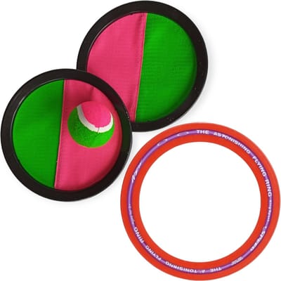 Jobber Toys - Strandspeelgoed Frisbee + Klittenband Vang en Werpspel