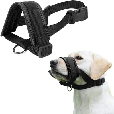 Honden Muilkorf - Puppy Mand - Training en Wandelen - Verstelbaar en Veilig - 11-27cm Mond - Zwart