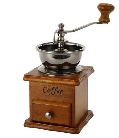 Koffiemolen – Handmatige koffiemolen met instelbare maalgraad, keramische conische maalschijven, geschikt voor thuis en op reis.