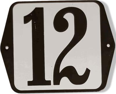 Huisnummer standaard nummer 12
