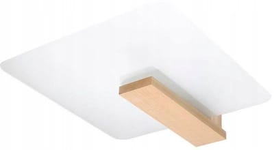 Sollux Lighting Plafondlamp Lappo - E27 - natuurlijk hout - hout/glas - 47.5x40x14cm