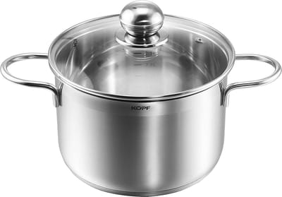 SnelShoppen - Vleespan Josie Ø 16 cm - Roestvrijstalen Kookpan - Inductie Kookpan - Kleine Pan - 1,95 Liter - Ideaal voor Keuken en Camping