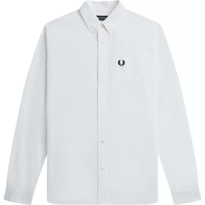 Long Sleeve Oxford Shirt - White
