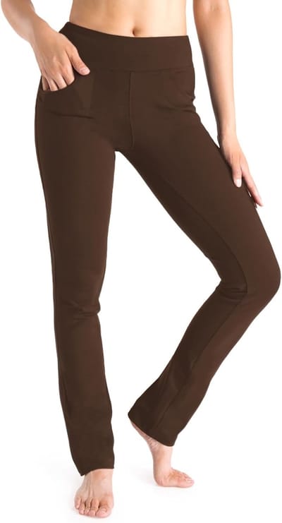 Luxe Kwaliteit Dames Sportbroek / Joggingsbroek | Trainingsbroek / Huisbroek | Sweatpants | Bruin - S (38)