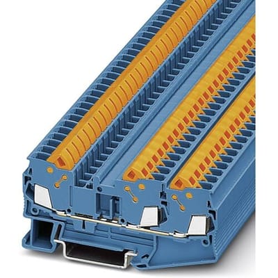 Phoenix Contact 3206461 Doorgangsserieklem 6.2 mm Snelaansluiting Blauw 50 stuk(s)