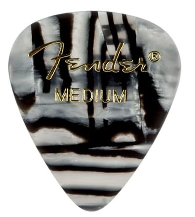 Fender Picks 351 Zebra Medium 12er Set Premium Celluloid - Plectrum set