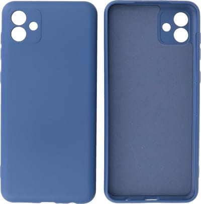 Fashion Backcover Telefoonhoesje - Color Hoesje - Geschikt voor Samsung Galaxy A04 - Navy