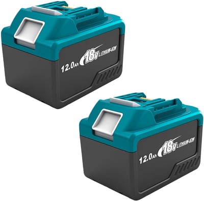 2-delige 18V Vervangende Accuset - 12,0 Ah Li-ion Schuifaccu’s voor Compatibel Elektrisch Gereedschap