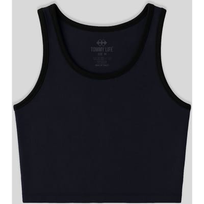 Geribbelde Mouwloze Crop Top