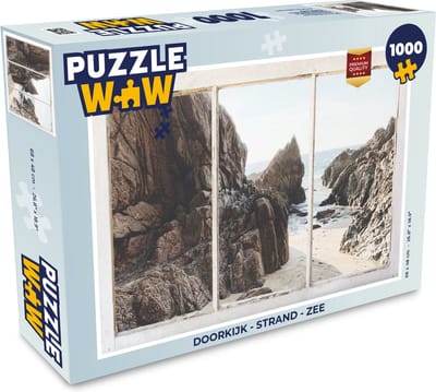 Puzzel Doorkijk - Strand - Zee - Legpuzzel - Puzzel 1000 stukjes volwassenen