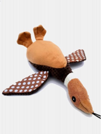 Abany quality design - eend - bij aankoop van 2 stuks 10% korting - jachtlijn - badstof - met piep - hoge acceptatie - 30 x 30 x 8 cm - hondenspeelgoed - hond - speelgoed - puppy - leuk speelgoed hond - apporteren - volwassen hond