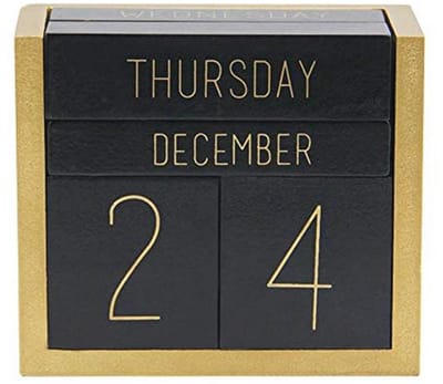 Houten eeuwigdurende kalender - dagelijkse blok kalender voor kantoor en bureau