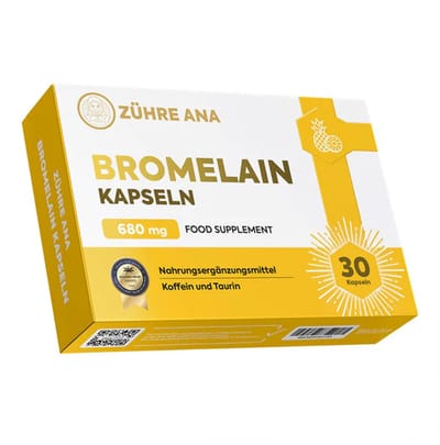 ZÜHRE ANA® Bromelain - 30 Plantaardige Capsules - 680 mg met Cafeïne & Taurine