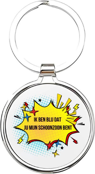 Akyol - Ik ben blij dat jij mijn schoonzoon bent Sleutelhanger - zoon - De leukste schoonzoon - Schoonzoon sleutelhanger - kind sleutelhanger - Sleutelhanger zoon - Familie sleutelhanger - cadeautje - Zoon cadeau - boy - de liefste zoon - 4 x 7,5 CM
