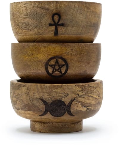 Ancient Wisdom - Wierook - Kleine rituele schaal voor wierookkegels 11x6 cm keramiek diverse kleuren - wierookhouder - geur - aroma - spiritualiteit - meditatie - ontspanning