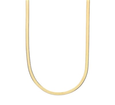 YO&NO - Ketting - Zilver verguld - Gourmet - Plat - 3,5mm - 45cm - Sieraden vrouw - Zilver 925
