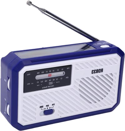 Dailygoods- Noodradio Multifunctioneel - Noodradio Solar Opwindbaar - Draagbare Radio - LED Zaklamp - Hand Crank - Geschikt voor Noodsituaties