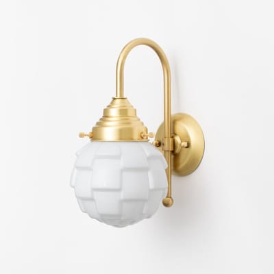 Wandlamp Bretagne Meander Messing - Art Deco Trade