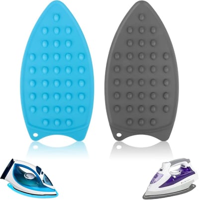 Strijkijzer accessoire - 2 stuks silicone strijkijzeropstel, silicone strijkijzeropstelmat, silicone strijkijzeropstel, strijkgaas, voor strijkplank, anti-slip strijkmat