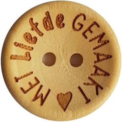 Durable Houten Knopen Met Liefde Gemaakt 20mm 4 stuks