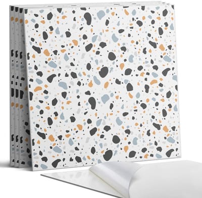 Coloray Wandpanelen Zelfklevend - Patroon met abstracte vlekken Zelfklevende Wandpanelen - 50 cm x 50 cm - Wit Wandpaneel PVC - 4 stuks - Texturen Wandpanelen Zelfklevend - Wandpaneel Keuken - Wandpanelen Badkamer