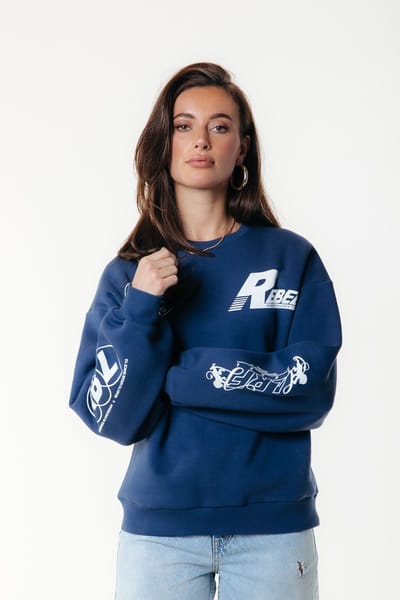 Colourful Rebel Logos Dropped Shoulder Sweat - S