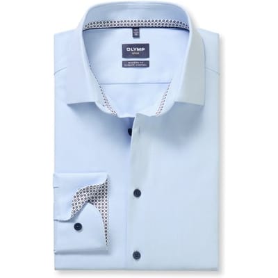 OLYMP Luxor 24/Seven Overhemd, modern fit, New Kent, Bleu