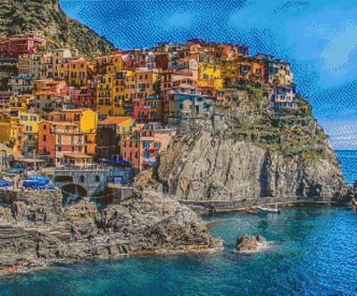 MyHobby Borduurpakket - Cinque Terre Italië - Voor beginners & gevorderden