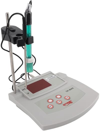 Hoogwaardige pH Meter voor Laboratoria, Aquaria en Zwembaden - Automatische Kalibratie en Hoge Nauwkeurigheid (EU Plug 230V)