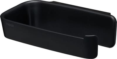 Tiger Tess - Wc rolhouder zonder klep - Toiletrolhouder - zelfklevend - 3M tape - boren - Zwart