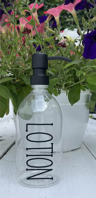 BBBLS® Design Dispenser "Lotion" | Transparant Kunststof | 500ml | RVS / Metaal Pomp Zwart | Zeeppomp | Zeepdispenser | Zeephouder