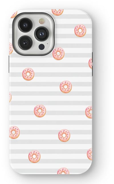 DripCase Hoesje geschikt voor iPhone 13 Pro Max | Happy Stripes Motief | Magnetisch Opladen | 2-in-1 Ontwerp | Vrolijke Backcover geschikt voor iPhone 13 Pro Max Donut Daydream