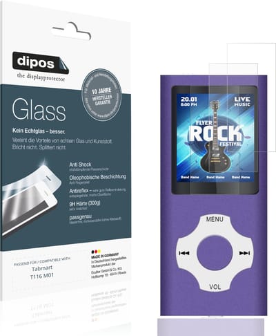 dipos – 2x Matte Pantserfolie geschikt voor Tabmart T116 M01 | 9H Screenprotector