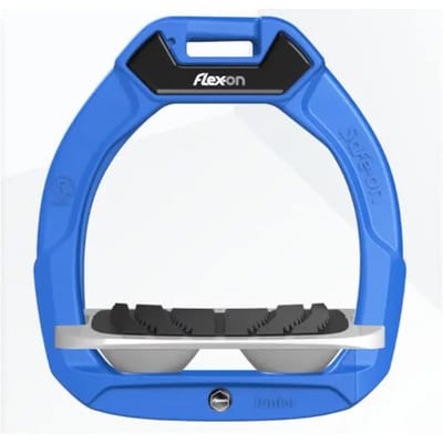 Veiligheidsstijgbeugels Paardrijden Hellend Grip Blauw/Grijs/Grijs Kinderen Flex-On Safe-On