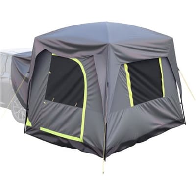 VEVOR SUV Tent Camping Auto Tent (248 x 308 x 230 cm) Waterdicht PU2000 Ruim Dubbellaags Ontwerp voor 5-8 Personen, SUV Kampeertent met Ramen & Gaas Ramen & Regendak & Tas