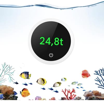 longziming -Digitale Aquarium Thermometer - LED Temperatuurmeter - Waterdichte Sensor - Nauwkeurige Meting - Touch Activatie - Duurzaam Plastic - Energiezuinig - Veilig Voor Vissen - 1 Stuk
