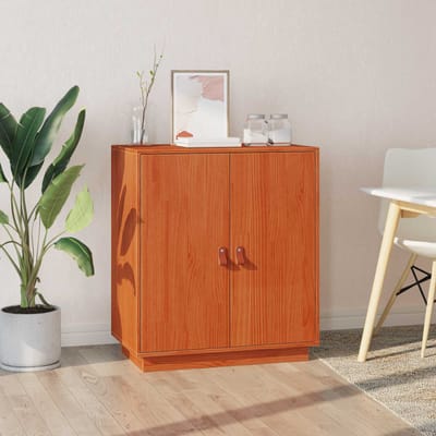 vidaXL - Dressoir - Waskleur - Bruin - 65,5 - x - 40 - x - 75 - cm - Massief - grenenhout