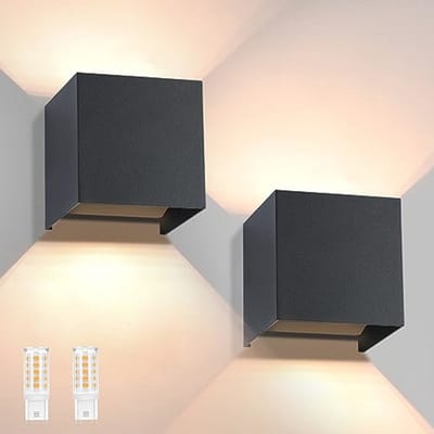 Moderne LED Wandlamp voor Binnen en Buiten, Warm Wit Licht, IP65 Waterdicht
