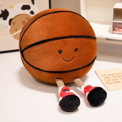 25cm Nieuwste Basketbal En Voetbal Pop Simulatie Gevuld Pluche Speelgoed Cartoon Anime Leuke Pop Cadeau Jongens En Meisjesvoor Plezier Pop 25cm brown