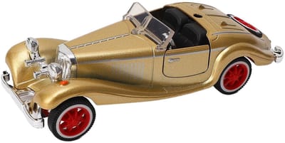 Dailygoods- Diecast Model Auto 1:32 - Vintage Cabriolet - Educatief Speelgoed - Veilig voor Kinderen - Metalen/Plastic - Stimuleert Fantasie - Modelauto
