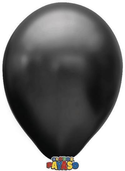 Zakje met 15 zwart metallic latex ballonnen - 30/35 cm doorsnee (12 inch) - Biologisch afbreekbaar