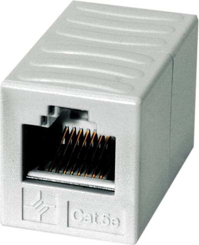 Telegärtner RJ45 Netwerk Adapter CAT 5e [1x RJ45-bus - 1x RJ45-bus] 0 mm Alpine-wit