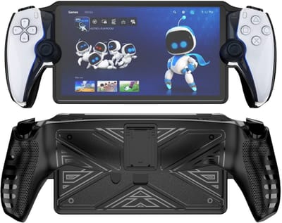 Grip TPU Bescherm-Skin Hoes Cover geschikt voor Playstation Portal Remote Player- Zwart