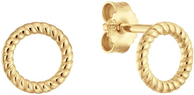 Glow 206.0797.00 Dames Oorbellen - Oorknopjes - Sieraad - 14 Karaat Goud - 7 mm breed - 7 mm lang