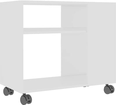 Stijlvolle Bijzettafel met Wielen en Twee Lagen voor de Woonkamer
