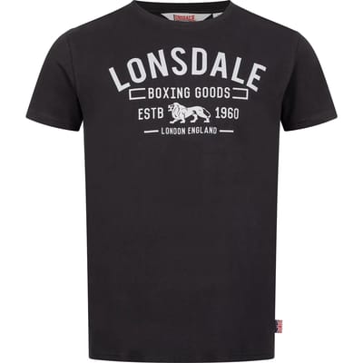 Lonsdale T-Shirt Papigoe T-Shirt normale Passform Black/Grey-XXL