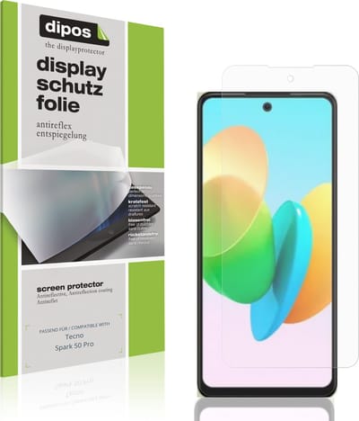 dipos – 4x Matte Beschermfolie geschikt voor Tecno Spark 50 Pro | Krasbestendige & antireflecterende Screenprotector Ultra-Thin