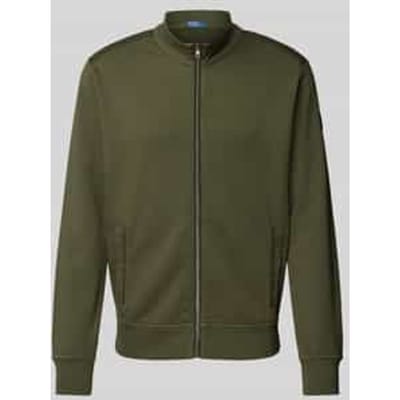 Sweatjack met labeldetail