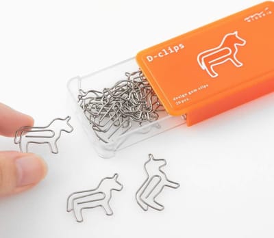 D-clips paard paperclips (20 stuks) - Midori - luxe kantoorbenodigdheden
